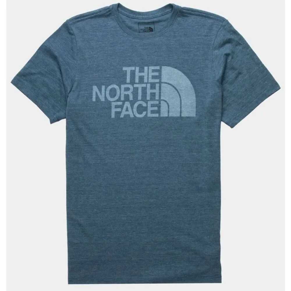 THE NORTH FACE shirt blue Half Dome Triblend Mens T-Shirt size medium
